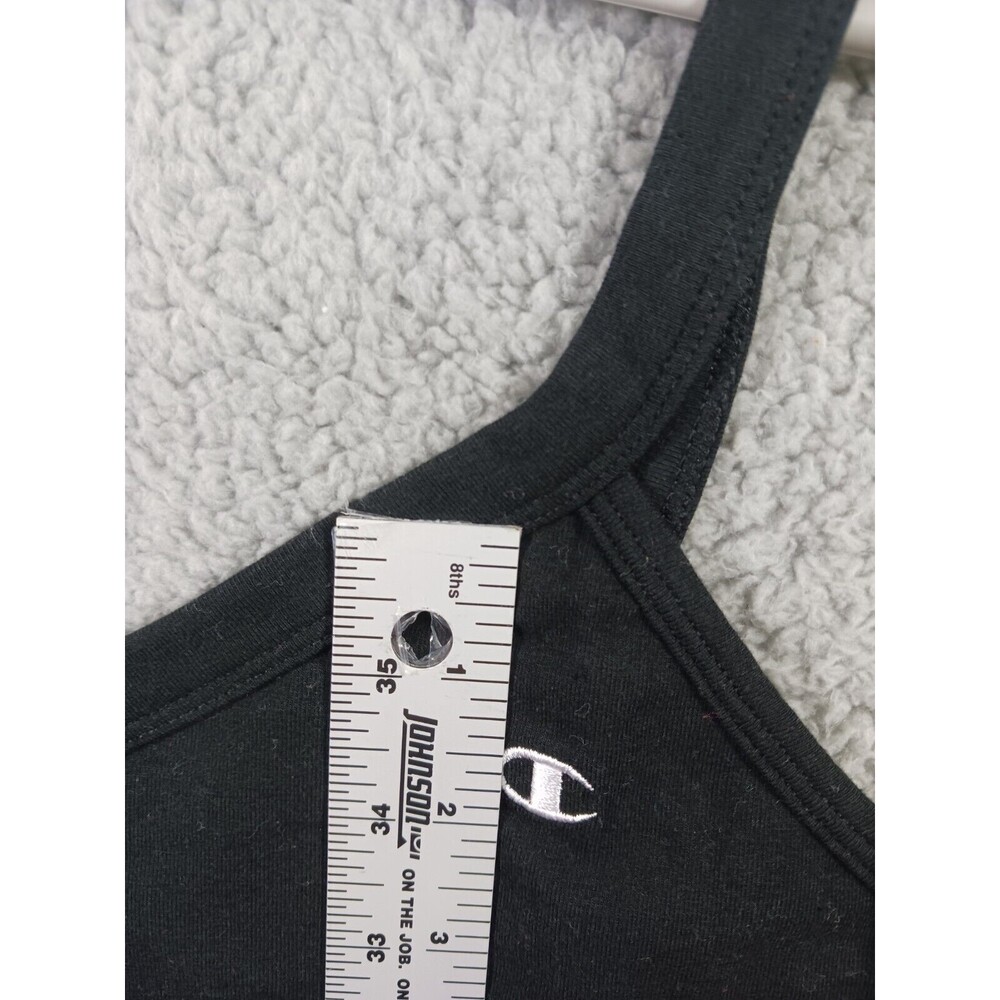 CHAMPION WOMEN'S SIZE MEDIUM BLACK ONE SHOULDER LOGO CROP TOP - Picture 10 of 13